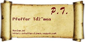 Pfeffer Tímea névjegykártya